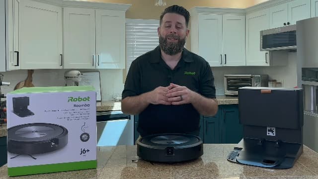iRobot Roomba j6+ Self-Emptying Robot Vacuum – Identifies and Avoids Pet Waste & Cords, Empties Itself for Up to 60 Days, Smart Mapping, Compatible with Alexa, Ideal for Pet Hair
