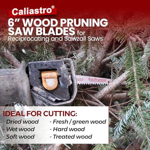 6-Inch Wood Cutting & Pruning Saw Blades for Reciprocating/Sawzall Saws - 8 Pack