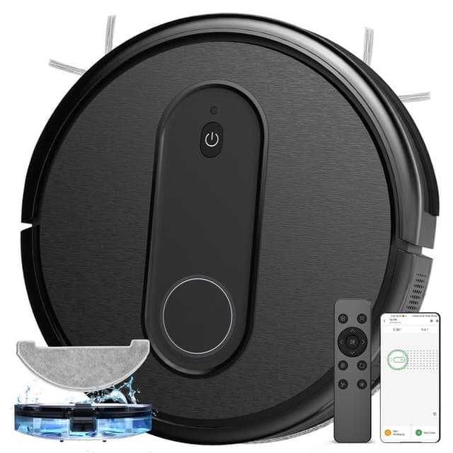 Robot Vacuum,2 in 1 Mopping and Vacuuming, App/Voice/Remote Control,Self-Charging Robotic Vacuum Cleaner,Good for Hard Floor, Low-Pile Carpet, Pet Hair (Small)