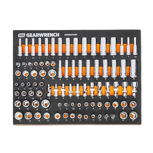 GEARWRENCH 89 Piece 1/4” Drive Master Metric Socket Set in Foam Storage Tray - GWMSSKT14MM