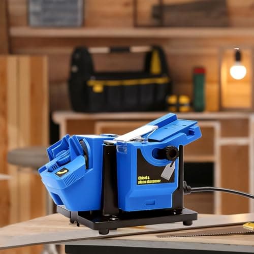 Electric Drill Bit Sharpener, 3-in-1 Multifunction Electric Sharpening Machine for Knife, drill, Chisel, Scissor, 110V, Grinder with Adjustable Angles, 96W, 1350rpm, Compact Design