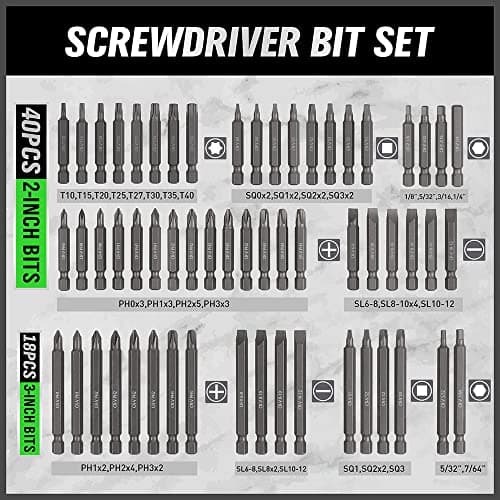SWANLAKE 232PCS Ultimate Screwdriver Bit Set,Chrome Vanadium Steel Driver Bit Set, Includes Security Bits,Nut Driver, Ratchet Wrench and Bits Holder