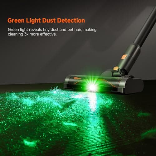 uwant V500 Cordless Vacuum Cleaner with Auto Empty&Auto Dust Scrap System, 7-Layer HEPA Filtration, Anti-Tangle Brush, Stick Vacuum for Pet Hair, Hard Floors, Carpet