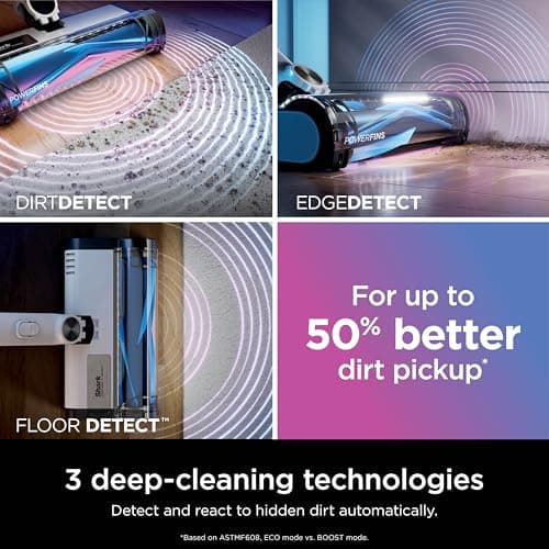 Shark Detect Pro Cordless Vacuum with PowerFins Brushroll, Stick/Handheld (2-in-1), Ash Purple/Grey, IW1120