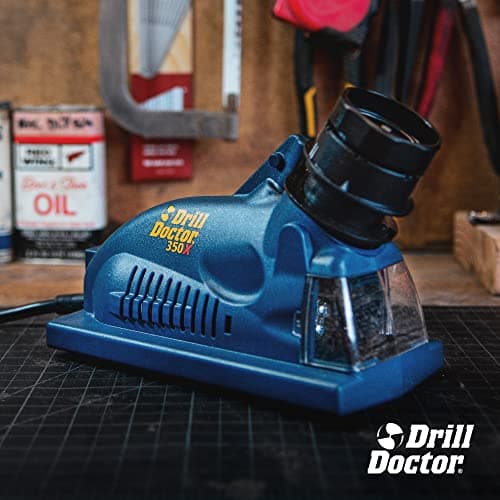 Drill Doctor DD350X Drill Bit Sharpener - 3/32" to 1/2" - Electric Sharpener - High Speed & Portable - for Steel, Masonry, Carbide & Tin-Coated Bits