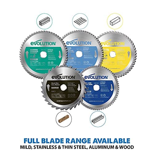 Evolution Power Tools 8BLADEMS Steel Cutting Saw Blade, 8-Inch x 50-Tooth , Blue