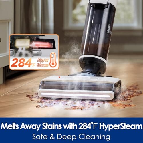 Tineco Floor ONE S7 Steam Cordless Wet Dry Vacuum Steam Mop All-in-One & A30S Cordless Stick Vacuum Cleaner, 160W Suction, 60Min Runtime