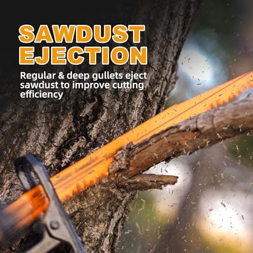 TOLESA 12 Pack CR-V Sawzall Pruning Blades 6 Inch+9 Inch for Tree Branch Root Wood Cutting, Reciprocating Saw Blade for Professional, DIYer, Gardener(Christmas Gift)