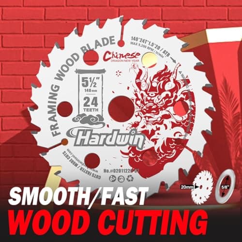 6''24 Teeth Circular Saw Blade for Wood Cutting - 2-Piece Set, Ideal for Plywood, Hardwood, OSB, and More