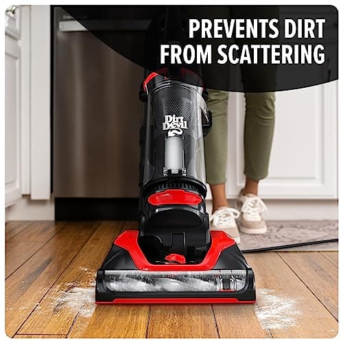 Dirt Devil Multi-Surface Extended Reach+ Upright Bagless Vacuum Cleaner for Carpet and Hard Floor, Powerful, Lightweight, Corded Vacuum Cleaners for Home Use