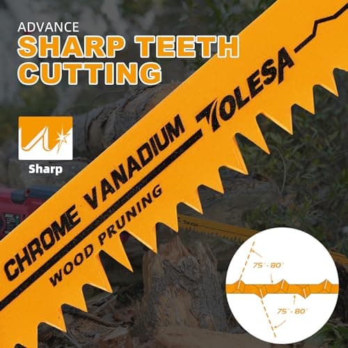 TOLESA 12 Pack CR-V Sawzall Pruning Blades 6 Inch+9 Inch for Tree Branch Root Wood Cutting, Reciprocating Saw Blade for Professional, DIYer, Gardener(Christmas Gift)