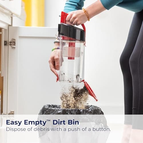 Bissell CleanView Compact Upright Vacuum, Fits in Dorm Rooms & Apartments, Lightweight with Powerful Suction and Removable Extension Wand, 3508