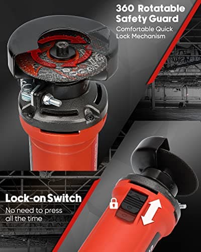 SHALL 3 Inch High-Speed Cut Off Tool, 3.5 Amp Metal Cutter Tool with 3Pcs Multifunctional Cut Off Wheels, 24000RPM Electricl Metal Cutting Tools for Steel, Inox, PVC