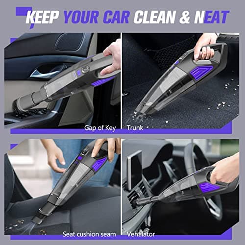 Handheld Vacuum Cordless Cleaner,Powerful Portable and Dust Buster Hand Vcauum Rechargeable with Large-Capacity Battery for CarPetOfficeHome