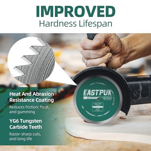 3Pcs 4-1/2 Inch 120 Tooth Circular Saw Blade with 3/8 Inch (9.5mm) Arbor, Fast Cutting for Plywood, OSB, Paneling and Vinyl Siding Wood