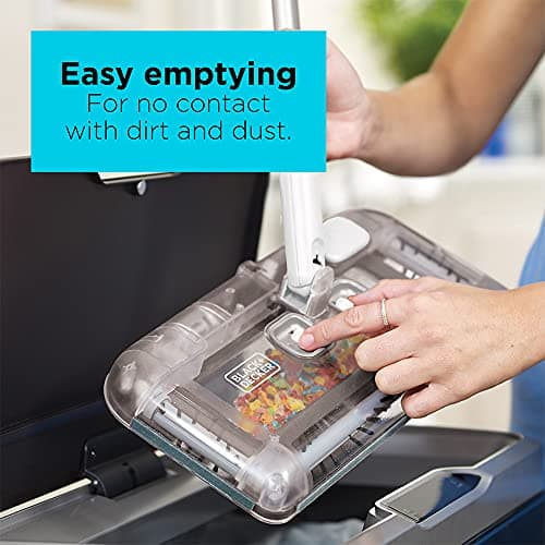 BLACK+DECKER 50 Minute Lithium Floor Sweeper, Multi-Surface Use, Charger Included (HFS115J10)