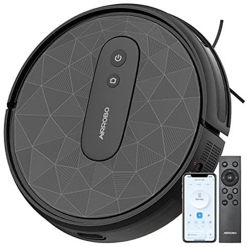 AIRROBO Robot Vacuum, 2800Pa Powerful Suction, Smart Navigation, App & Remote Control, 120 Mins Runtime, Anti-Collision & Anti-Drop, for Hard Floor/Carpet/Pet Hair