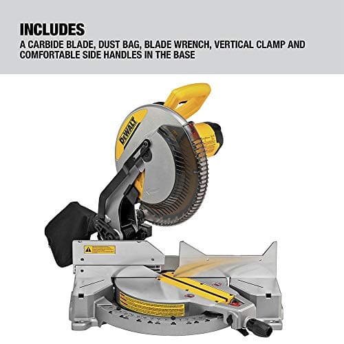 Dewalt DWS715R 12 in. 15 Amp Single Bevel Compound Miter Saw (Renewed)