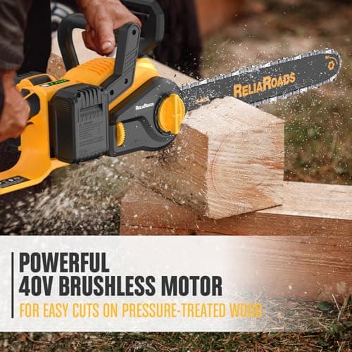 16-Inch Brushless Chainsaw, 40V (2 x 20V MAX) Cordless Battery Powered Chain Saw Compatible DeWALT Battery, Ideal for Wood/Tree Cutting, Pruning, Tool Only (Battery Not Included)