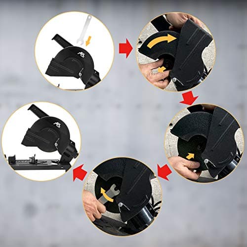 6 Inch Cut off Saw Metal Cutting Chop Saw Miter Saw 45° Angle iron/Rebar/Iron/Plastic Cutting