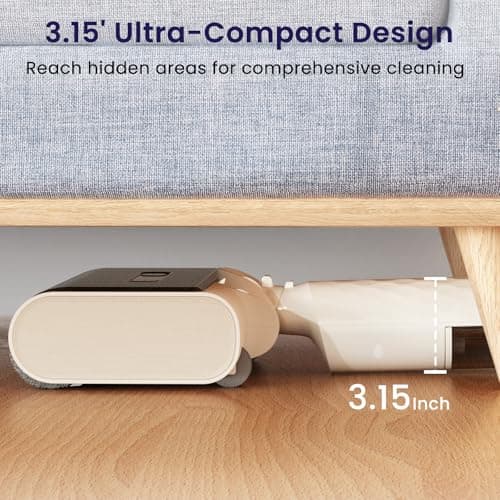 Lefant LS100 Cordless Wet Dry Vacuum Mop - 2-in-1 Self-Cleaning, Lightweight Stick Vacuum with 60 Min Runtime,Powerful Suction for Carpet,Tile,Pet Hair, Hardwood Floors,Ivory White