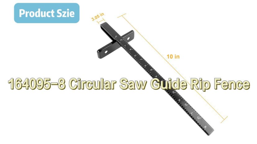 164095-8 Circular Saw Guide Rip Fence Kit Metal Rip Fence Edge Guide Tool Part Fits for Circular Saws 5005BA, 5007NB, 5057KB, 5046DwB, 5621DWA (1pcs)