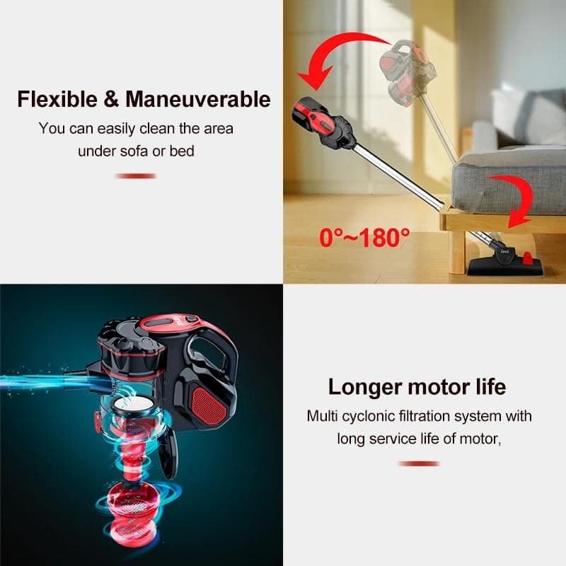 Powerful 18Kpa Suction Stick Vacuum Cleaner Blue