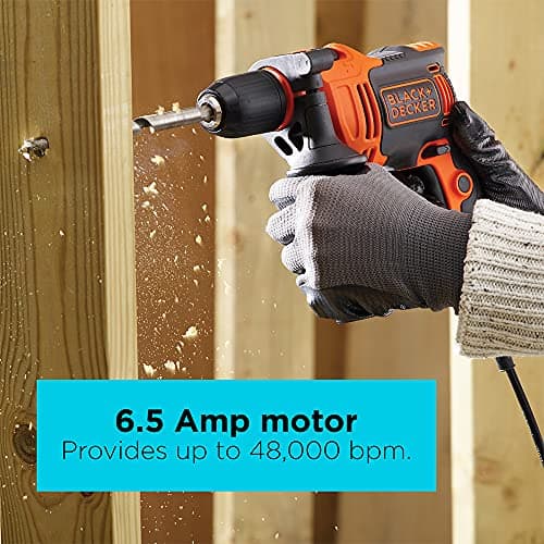 BLACK+DECKER Hammer Drill, 6.5-Amp, 1/2-Inch (BEHD201)