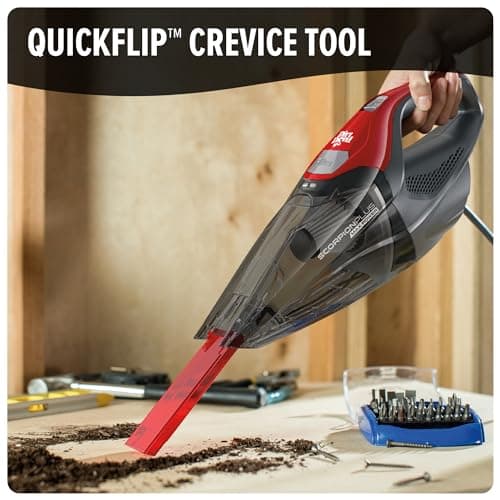 Dirt Devil Scorpion Plus Handheld Vacuum Cleaner, Powerful Suction, Lightweight, Includes Pivoting Stair and Upholstery Tool, Hose and Dusting Brush, Corded Portable Vacuum Cleaner