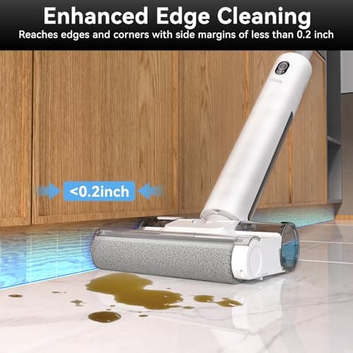 JONR S20 Pro Cordless Wet Dry Vacuum Cleaner, 180°Lay-Flat Design, Lightweight Vacuum Mop with Self-Cleaning, Self-Drying and Edge Cleaning, Floor Cleaner for Tiles and Hard Floors