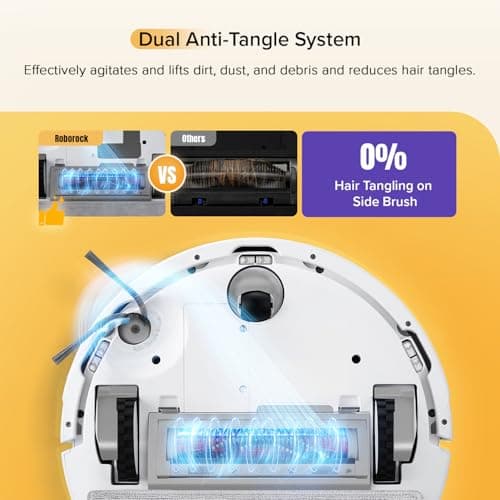 roborock Q7 M5 Robot Vacuum and Mop Combo, 10,000Pa HyperForce Suction, Robotic Vacuum Cleaner, Dual Anti-Tangle System, APP-Controlled Mopping, LiDAR Navigation, for Pet Hair and Carpet, White