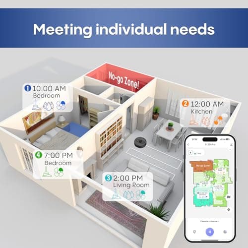 Robot Vacuum and Mop Combo,Robotic Vacuum Self Emptying,Home Mapping, Schedule,No-Go Zones,Wi-Fi/App/Alexa,Perfect for Pet, Hard Floors, Carpet