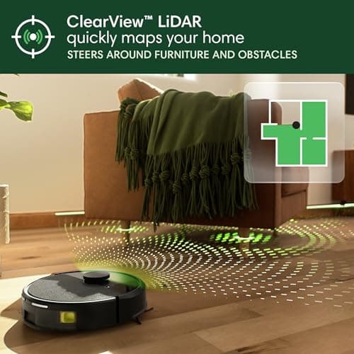 Roomba 105 Vac Robot Vacuum + AutoEmpty Dock - Self-Empties for 75 Days, Easy to use, Intense Power-Lifting Suction, LiDAR Navigation, Multi-Surface Cleaning, Cleans in Neat Rows, Works with Alexa