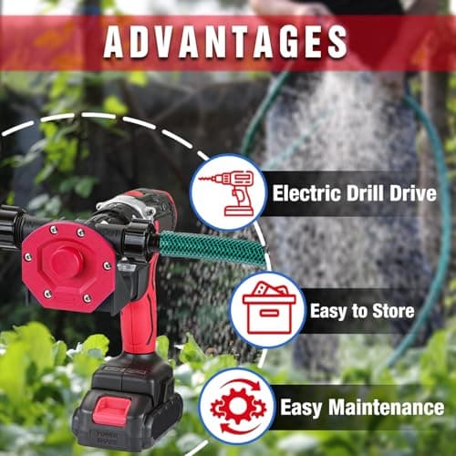 Portable Self Priming Mini Hand Drill Water Transfer Pump Kit with Suction and Discharge Hose for Water Oil Fluid Transfer