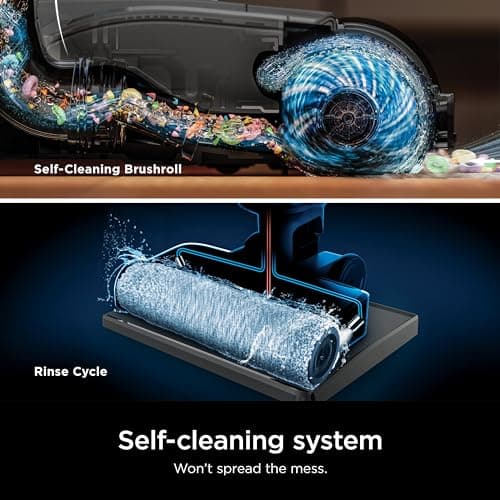 Shark HydroVac MessMaster Wet Dry Corded Vacuum Cleaner, 3-in-1 Multi-Surface Vacuum Mop & Self-Cleaning System, Lightweight, Powerful Suction, for Hard Floors & Area Rugs, Navy, WD161