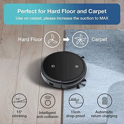 Robotic Vacuum Cleaner,Ideal For Pet Hair,Home and Kitchen Hard Floor and Low Pile Carpet