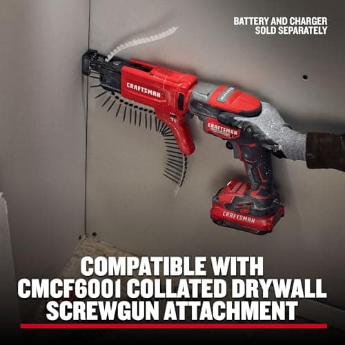 CRAFTSMAN V20 Cordless Drywall Screwgun, Bare Tool Only (CMCF600B)