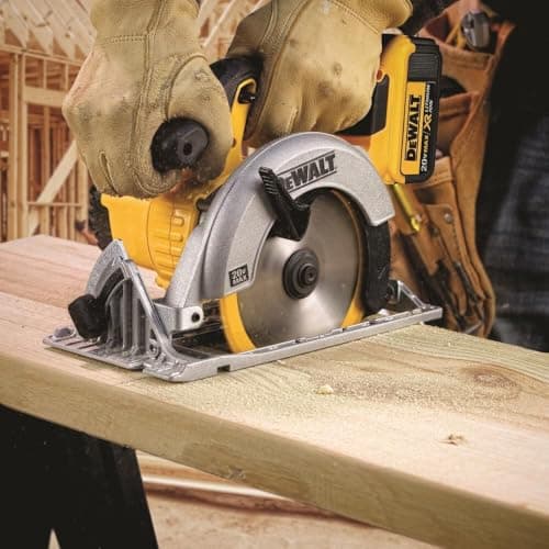 DEWALT 20V MAX Circular Saw, 6-1/2-Inch Blade, 460 MWO Engine, 0-50 Degree Bevel Capability, Battery Not Included - Tool Only (DCS391B)