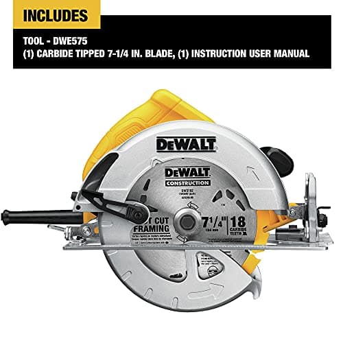 DEWALT 7-1/4-Inch Circular Saw, Lightweight, Corded (DWE575)