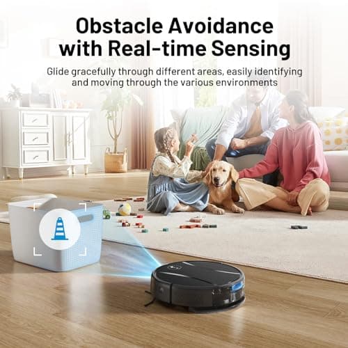 Robot Vacuum and Mop Combo,4200Pa Powerful Robotic Vacuum Cleaner with Self-Charging, Home Automatic Robot Aspiradora for Hard Floor, Low Carpet, Pet Hair, App&Voice&Remote Smart Control