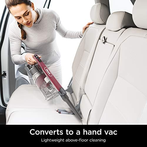 Shark IZ362H Anti-Allergen Cordless Lightweight Stick Vacuum with Self-Cleaning Brushroll,PowerFins,Removable Handheld,Anti-Allergen,40 min runtime,Red + White Towel + Universal Screen Cleaner