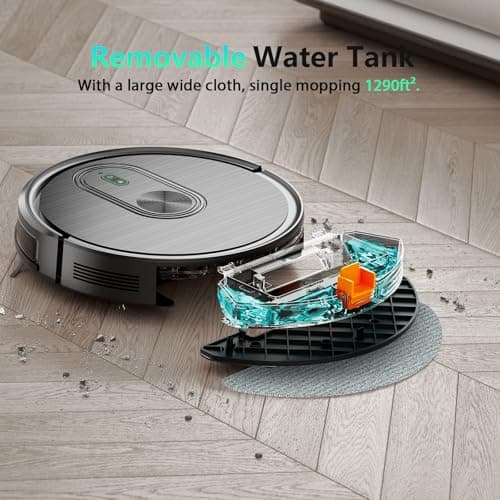 Robot Vacuum and Mop, 3-in-1 Robotic Vacuums Cleaner with Max Strong 3200Pa Suction, WiFi/App/Alexa Voice Control, Obstacle Avoidance, for Pet Hair, Carpets and More