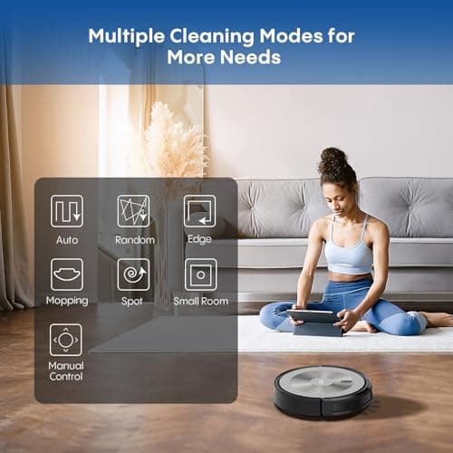 Robot Vacuum Cleaner - 2-in-1 Robot Vacuum and Mop Combo, 2500Pa Suction, Smart Navigation, Alexa & Google Assistant Compatible, Auto Recharge, Anti-Fall, Pet Hair Removal, Z-Shape Cleaning Mode