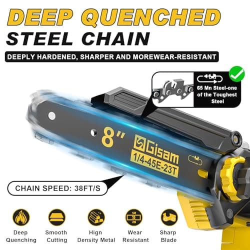 2-in-1 Electric Pole Saws for Tree Trimming,8" Mini Chainsaw Cordless with Extension Pole, 1000W Brushless Motor,Auto Oiling,15.58 FT Max Reach Extension Pole for Outdoors Pruning with 2×Batteries
