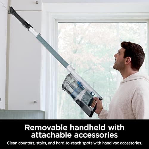 Shark PowerPro Plus Cordless Stick Vacuum, Lightweight, Rechargeable, FloorDetect Technology, HEPA Filter, Up to 50-Minute Runtime, Powerful Pet Hair Pickup, Carpets & Hard Floors, Pure Water, IZ377H
