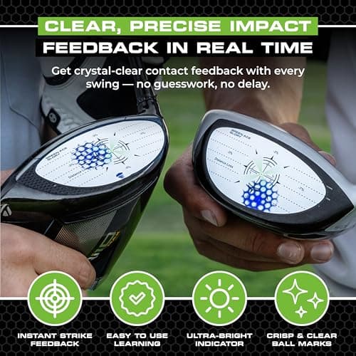 Golf Impact Tape - 384 or 160 Pack Impact Tape for Golf Clubs | Golf Tape for Clubs with Golf Impact Stickers and Golf Club Stickers for Drivers, Woods, Irons, Putters | No Residue, Easy Peel