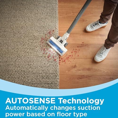 BLACK+DECKER POWERSERIES+ 16V MAX Cordless Stick Vacuum with LED Floor Lights, Lightweight, Multi-Surface, White (BHFEA420J)