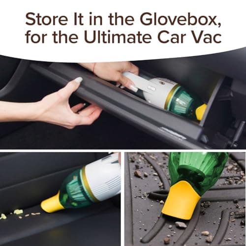 Duck Compact Cordless Vacuum by Horsepower, Gold Edition, Ultra-Powerful Upgraded Battery for Extra-Long Run Time, AS-SEEN-ON-TV, Strong Suction, Easy to Store, Portable & Rechargeable. Home & Auto
