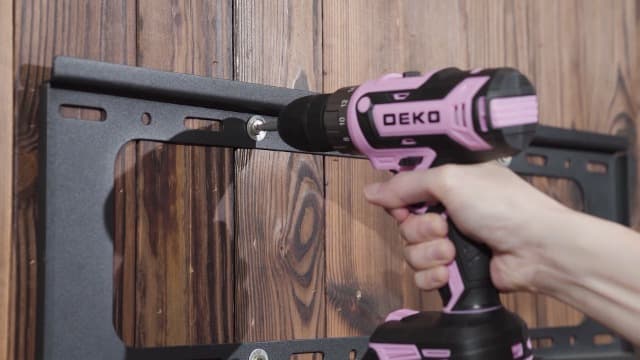 DEKOPRO Pink Drill Tool Kit Set: 20V Cordless Power Drill Tool Box with Battery Electric Drill Driver for Men Home Hand Repair Basic Toolbox Tools Sets Drills Case, DKMT186-GP