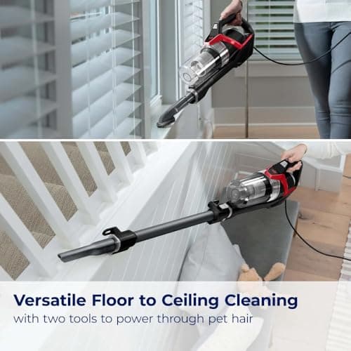 Bissell CleanView Pet Slim Corded 3-in-1 Stick Vacuum with Dusting and Crevice Tools